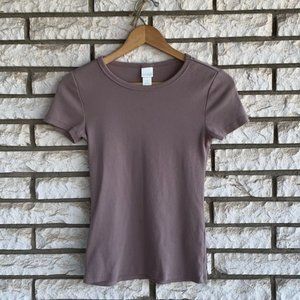 H&M basics ribbed knit tee
